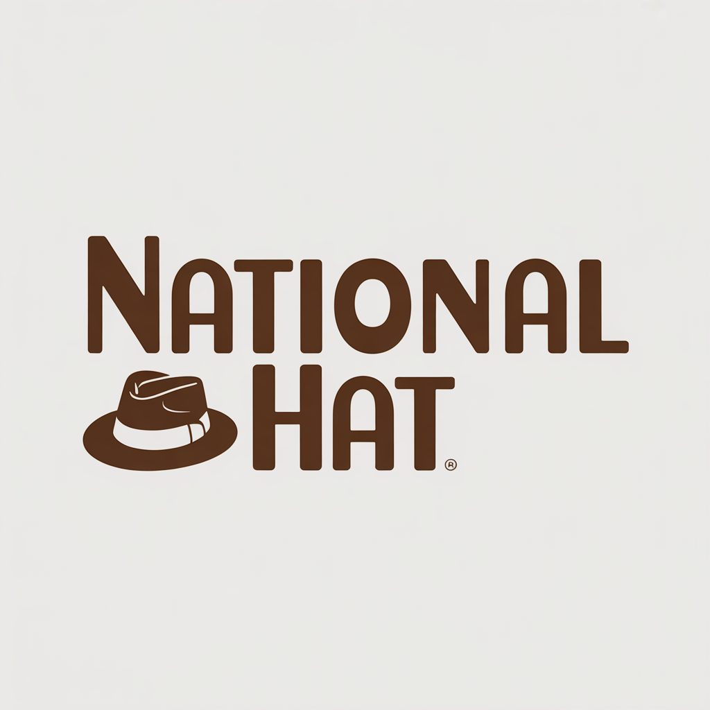 National Hat Company trademark, a brown fedora beside the words National Hat